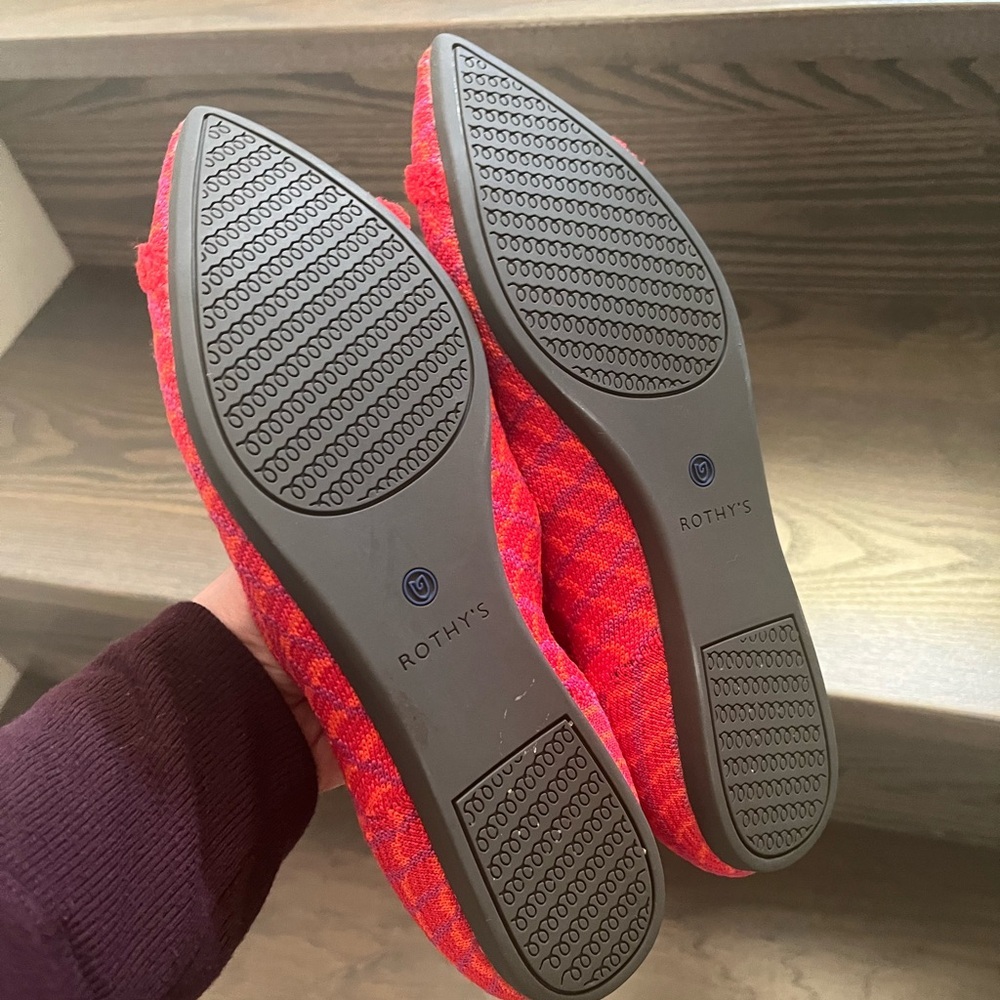 Rothy's The Point Flat in Pomegranate Grid Size 9.5 - Picture 13 of 13